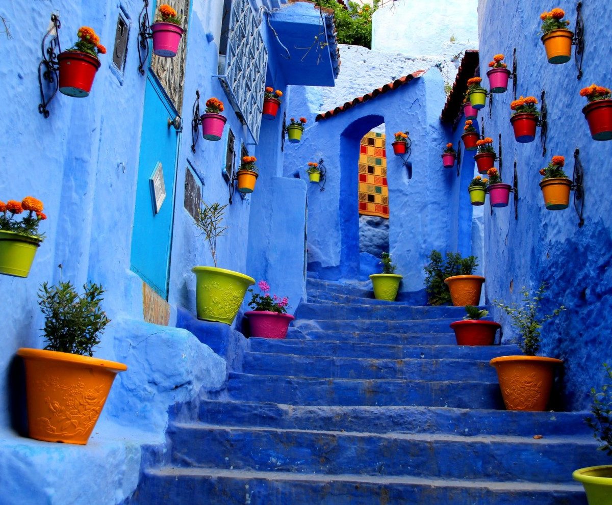 escalier bleu escalier bleu